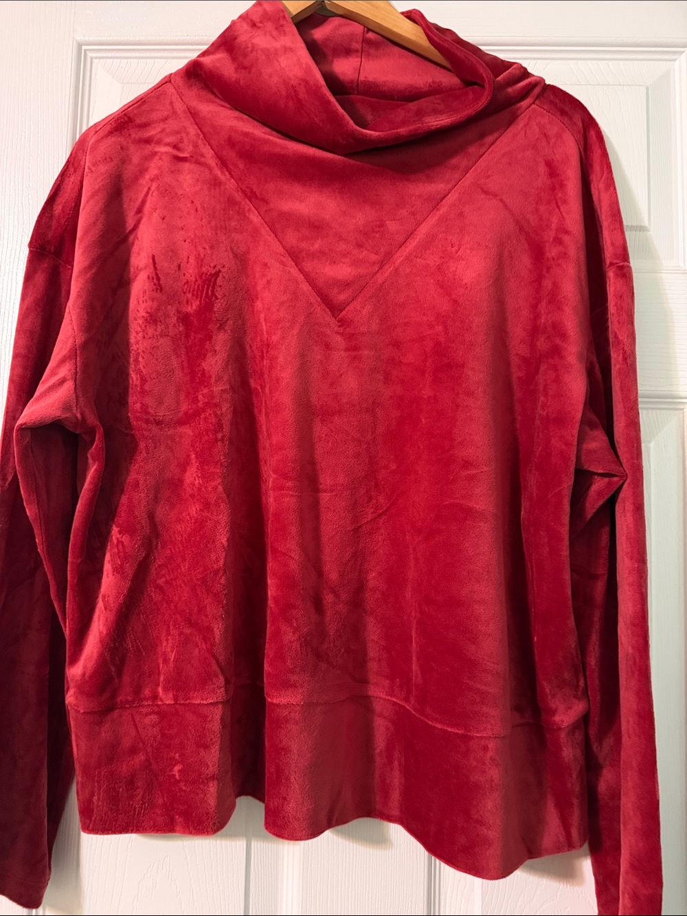 RBX velvet red top.  Vowel turtle neck.